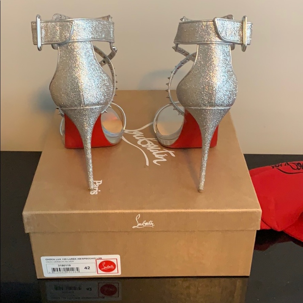 Choca lux 120 lurex silver Louboutin